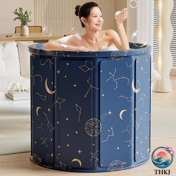 バスタブ 折り畳み式浴槽 ポータブルバスタブ 浴室 バスタブ 大人の子供 SPA お風呂の浴槽 7065cm 簡易浴槽 持ち運び浴槽 クラシック スタイル ファ