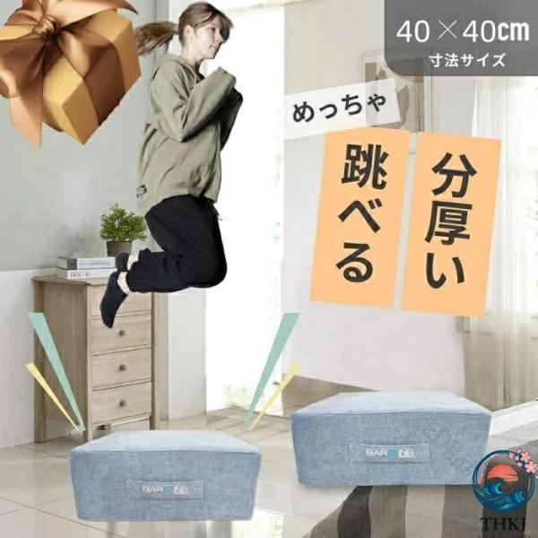 40 40 トランポリン クッション 室内 大人用 静音 エクササイズ 家庭用 省スペース 外カバー取り外し 洗濯可能