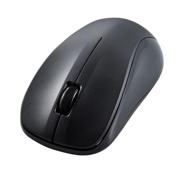 エレコム マウス/Bluetooth/IR LED/3ボタン/Mサイズ/抗菌/静音/ブラック