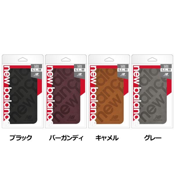 New Balance ニューバランス iPhone 15 new balance [手帳ケース/スタンプロゴスエード]