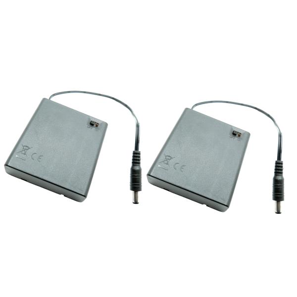 YMS PARTS【2個入】 単3×4 電池ボックス (単3 × 4, フタ・スイッチ付 DCアダプタ)