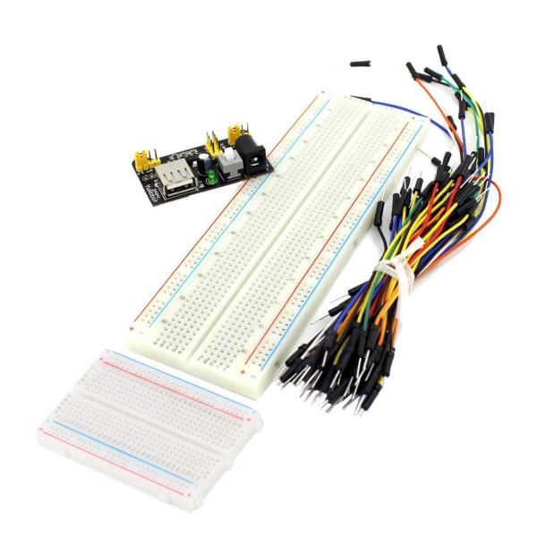 YMS PARTS ブレッドボード大小 電源モジュールセット電子工作 ジャンパワイヤー付