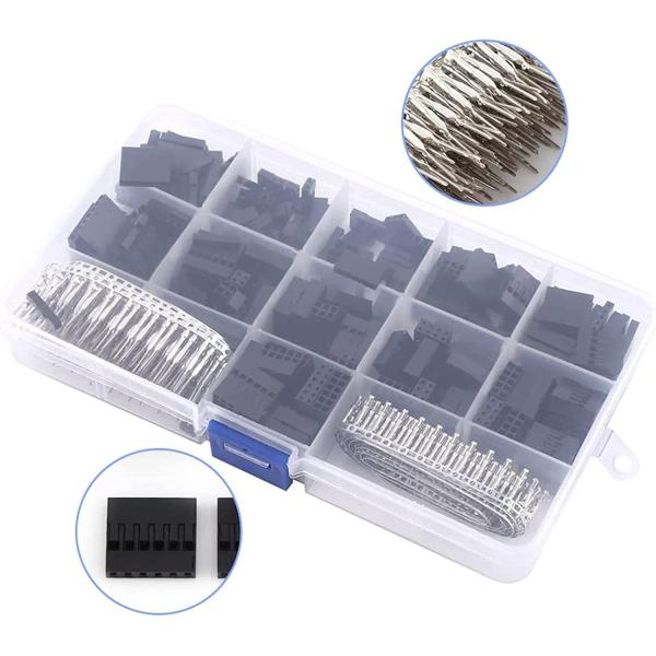 YMS PARTS コネクタセット 620個入 2.54mmピッチ QIコネクタ・2550コネクタ対応 オス／メス端子・ハウジング付き 配線接続用セット