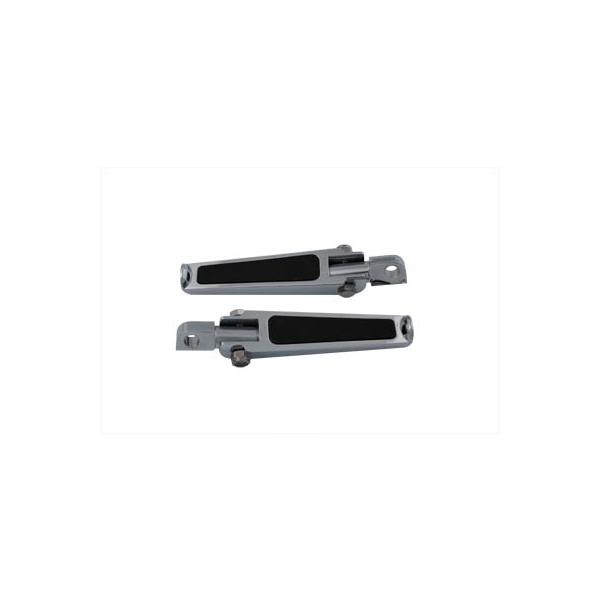 オス エンド マウント フット ペグセット ペグ ゴム インサート クレビス マウント 30°回転 5/8インチ Chrome Highway Bar Chopper Style Footpeg Set ハーレー