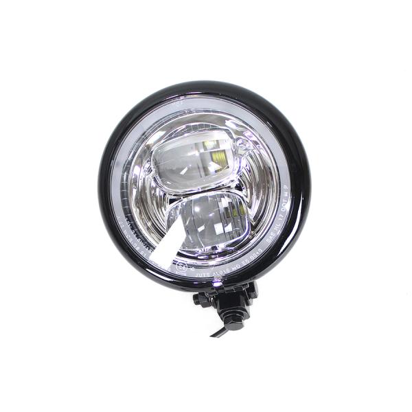 ヘッドライト ヘッドランプ 5-3/4インチ ベイツ スタイル ボトム マウント LED 黒 ハウジング 当時物 復刻 激レア 希少 ハーレー