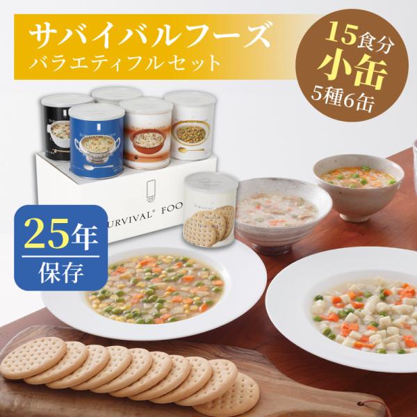 サバイバルフーズ　小缶　6缶セット 非常食セット 25年保存 サバイバルフーズ バラエティセット 小缶