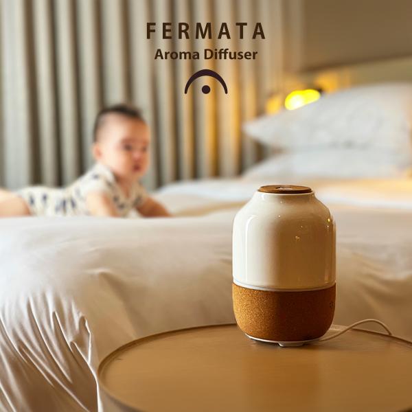 FERMATA アロマディフューザー 超音波式 パーソナル加湿器 陶器 フェルマータ Ceramic 卓上 オフィス おしゃれ デスク ポータブル 静音  コンパクト 正規品