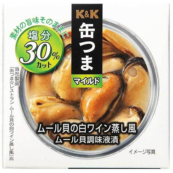 国分 K&amp;K 缶つま マイルド ムール貝の白ワイン蒸し風 F3号缶 75g