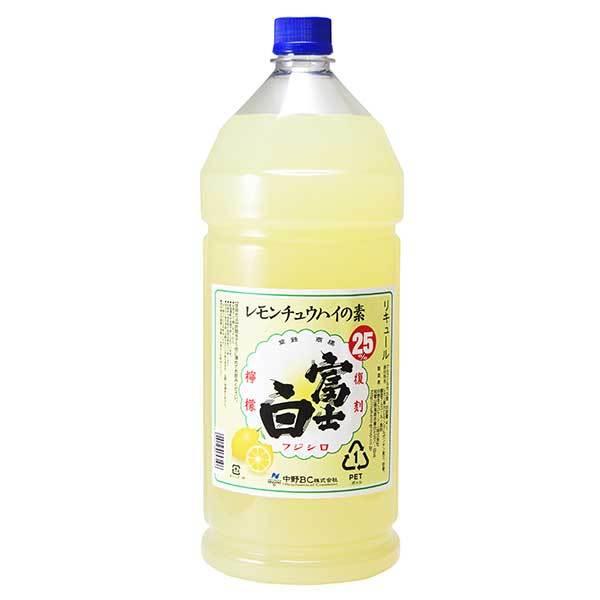 中野BC 富士白レモンチュウハイの素 25度 PET 4L 4000ml 中野BC 日本 和歌山 スピリッツ