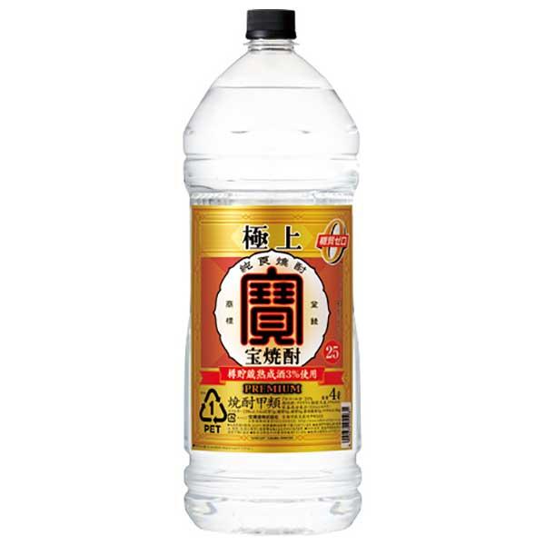 他サイト： 極上 宝焼酎 25度 ペット 4L 4000ml x 4本 ケース販売 送料無料 本州のみ 宝酒造 日本 千葉県の商品画像