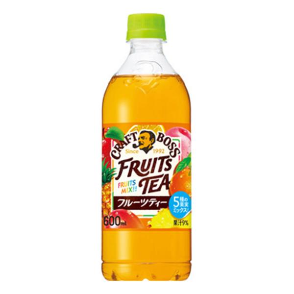 他サイト： サントリー クラフトボス フルーツティー(冷凍兼用) [PET] 600ml × 24本[ケース販売]送料無料 本州のみ[サントリー SUNTORY 飲料 日本 紅茶 FBFTN]の商品画像