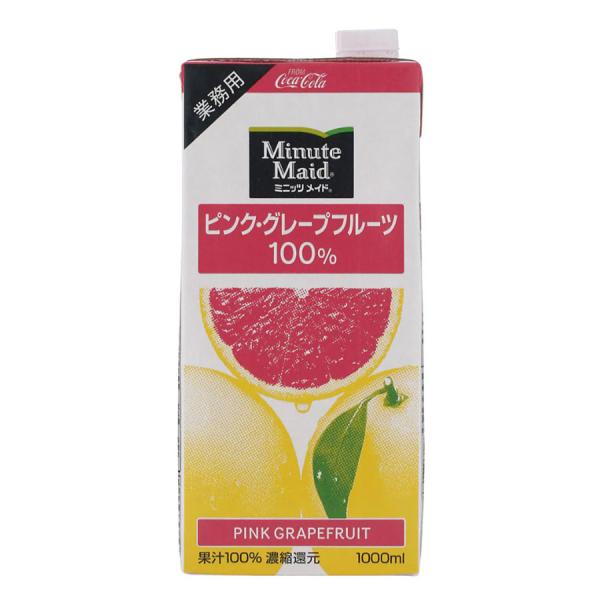 ミニッツメイド ピンクグレープフルーツ [紙パック] 1L 1000ml x 12本[2ケース販売] 送料無料(本州のみ) [コカコーラ 飲料 果汁 日本 46014]