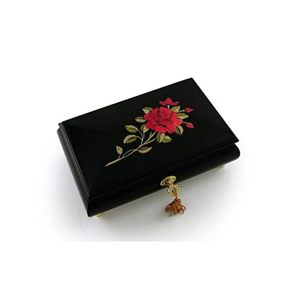 Enchanting 30 Note Black Black Lacquer Single Red Rose With 30 Note Gold Hardware Music J Prefixb009xwyv3ssuffix Y O Shop