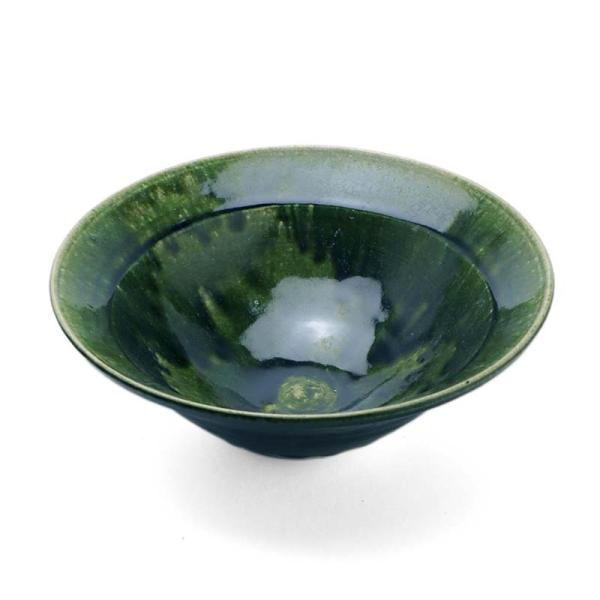 織部焼 瓢箪型器 深皿 大小七客 和食器 向付(メ1594) 織部焼：織部7寸甲鉢・有松進《大鉢・22.0cm》 : 和食器の愉しみ 工芸
