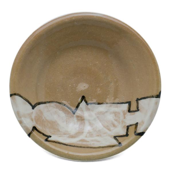 織部焼：雅造鳴海織部○△□絵皿・福森雅武（土楽窯）《小皿・15.0cm