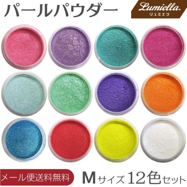 パール顔料 レジン用 ネイルアート用品 12色 M パウダー 着色剤 カラー 着色料
