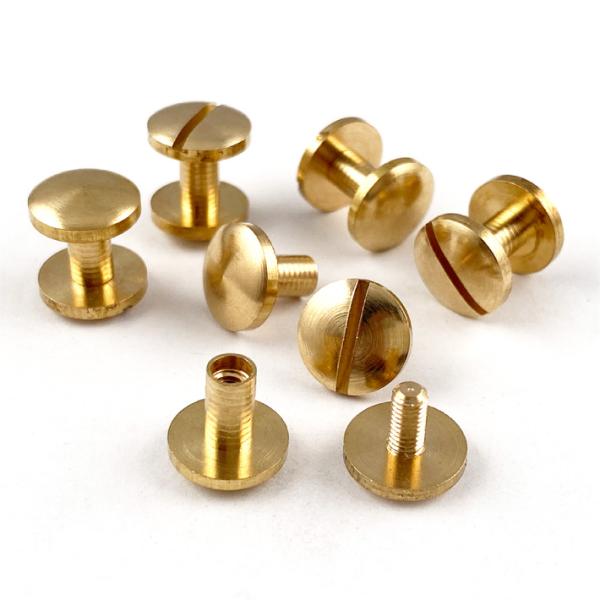 シカゴスクリュー 丸ネジ 直径10mm 軸長7mm 6個セット 真鍮製