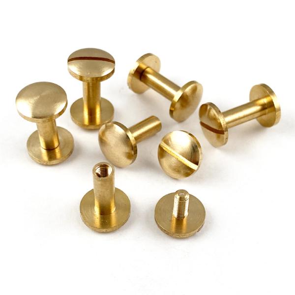 シカゴスクリュー 丸ネジ 直径10mm 軸長12mm 6個セット 真鍮製