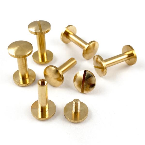 シカゴスクリュー 丸ネジ 直径10mm 軸長15mm 6個セット 真鍮製