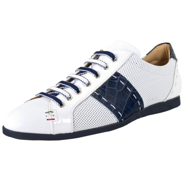 GIANFRANCO LATTANZI 5552 VITELLO BIANCO COCCO BLU  U[Xj[J[ WtR b^cB C^A