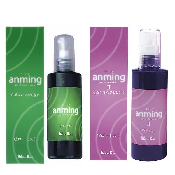 他サイト： 日本香堂 アンミング anming ピローミスト 100ml 安眠グッズ プレゼント 男性 女性 リラックス アロマ 枕 シーツ 睡眠 快眠 不眠症 対策 快適 ゼラニウム バレリの商品画像