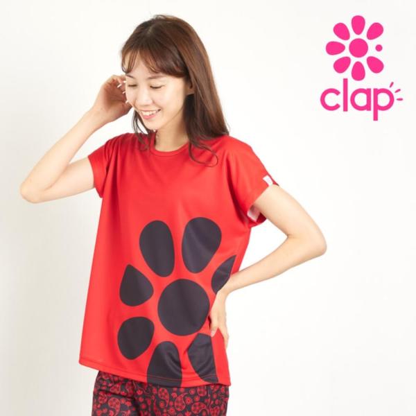 クラップ CLAP フィットネスウェア レディース 半袖 ドルマン BIG CLAP ICON DOLMAN M M/フリーサイズ ダンスウェア tシャツ トレーニングウェア 2025 新作 clap（クラップ） フィットネスウェア トップス レディース 半袖t