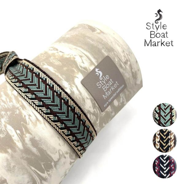 ■特徴Style Boat Market　スタイルボートマーケットヨガストラップ オリエンタルカラフルな刺繍が目を引くヨガマットストラップコンパクトなので使わないときも荷物にならないのが嬉しいポイント。選べる３つのカラー展開で、マットのデザ...