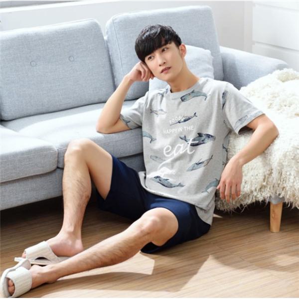 ペアパジャマ ルームウェア ペアルック カップル 半袖 上下セット ご夫婦お揃い 男女 Tシャツ パンツ メンズ ワンピース サメ柄 夏 ペア服 部屋着 寝巻き 寝間着 Buyee 日本代购平台 产品购物网站大全 Buyee一站式代购 Bot Online