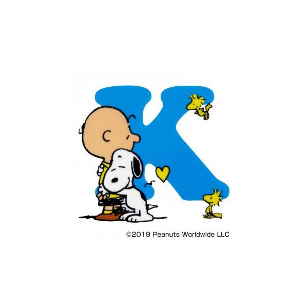 Snoopy スヌーピー イニシャルステッカー アルファベットk Sn221 良いもの本舗 2号館 通販 Yahoo ショッピング