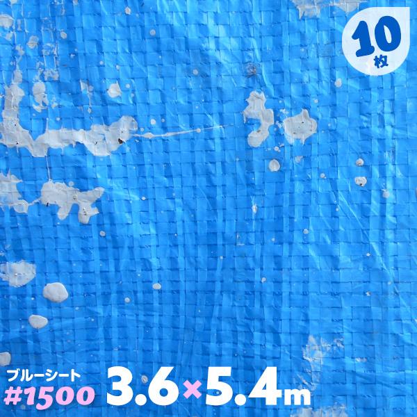 ブルーシート ハトメ 薄手 軽量 1500 10枚 3.6m×5.4m : 養生ボード屋 