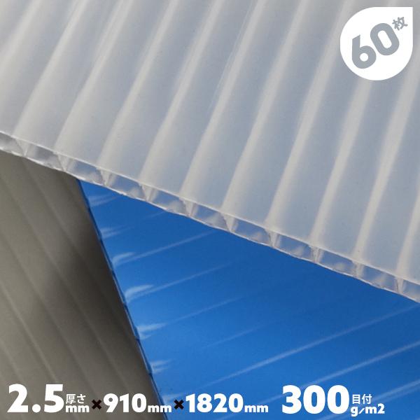 プラダン 透明 窓 断熱 養生ボード プラスチック 床 60枚 厚み2.5mm