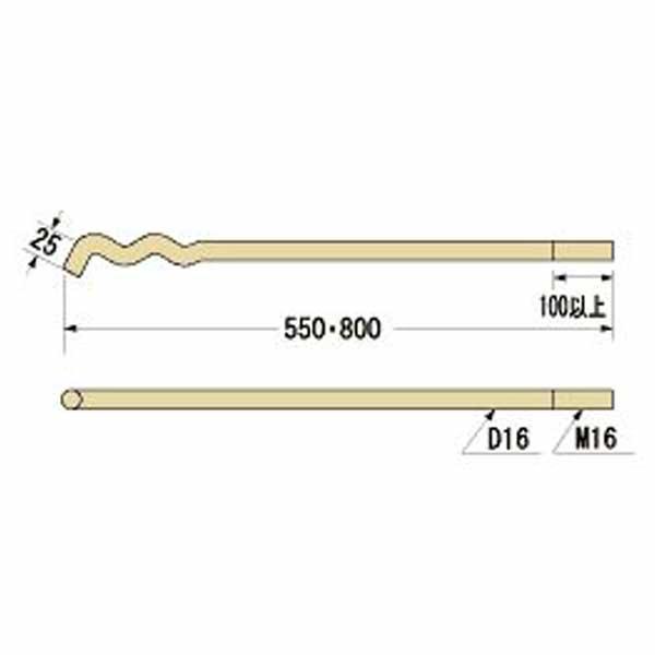 �ٌ`S�A���J�[�{���g M16�~550mm  441-5550  10�{ �^�i�J  ��b ���� �\������ �y�� ���i�摜1