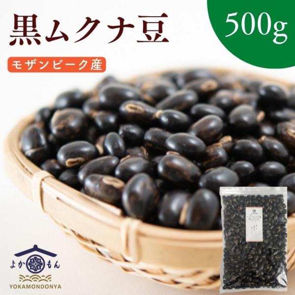 モザンビーク産 黒ムクナ豆 500g 【 送料無料 】残留農薬検査済 乾燥  Mucuna ムクナ 八升豆 チャック付  スーパーフード 生ムクナ豆