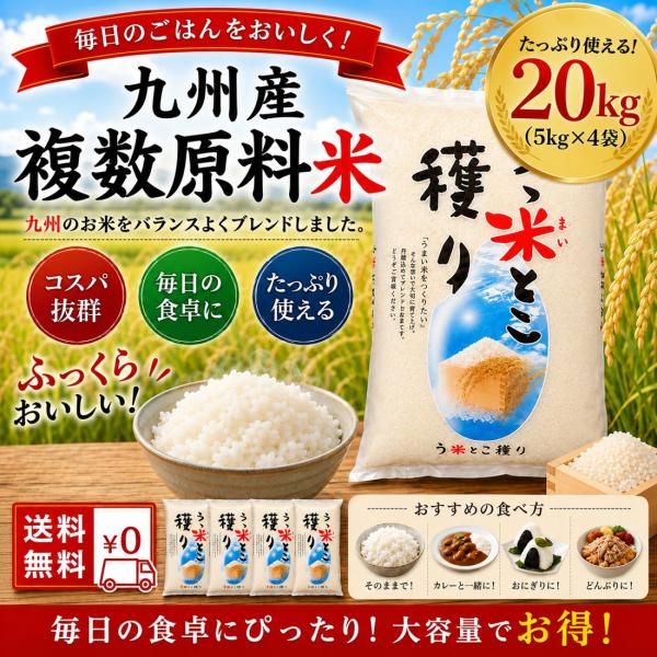 送料無料】数量限定 生活応援価格 令和7年産米使用 九州産米 う米とこ