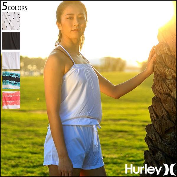 HURLEY ハーレー レディース ラッシュガード ロンパース サロペット 体型カバー UPF50 UVカット【1000円ポッキリ】