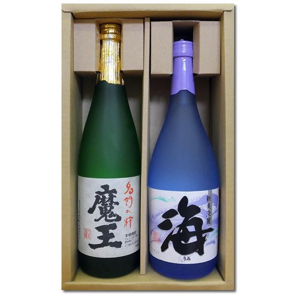 【焼酎セット】 魔王 芋焼酎 ×4 / 海 芋焼酎 / 529 麦焼酎 お中元 ギフト 魔王セット 《芋焼酎 お酒 セット》 魔王 海 各25