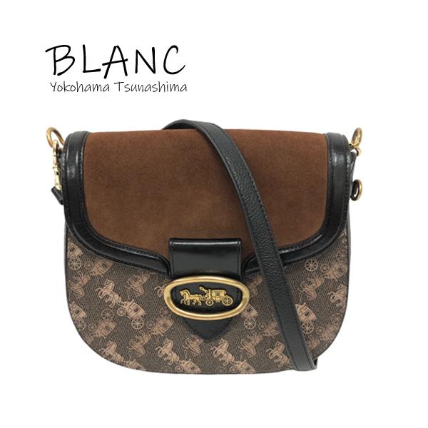 コーチ キャット サドルバッグ20 ショルダーバッグ PVC レザー スエード ブラウン ブラック 88236 COACH 横浜BLANC yokohama-blanc_e04-4327