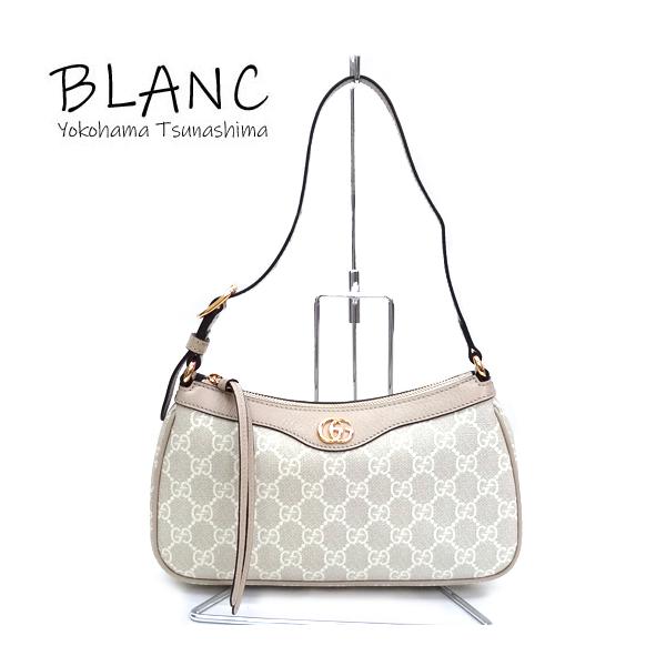グッチ オフディア スモールショルダーバッグ GGスプリーム ベージュ ホワイト 735145 GUCCI yokohama-blanc_e04-4867