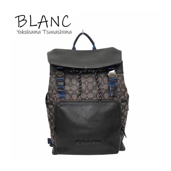 コーチ リーグ フラップ バックパック シグネチャー レザー キャンバス ブラック C3793 COACH 横浜BLANC COACH（コーチ） リーグ フラップ バックパック シグネチャー レザー