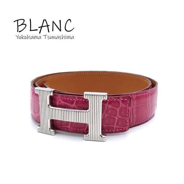 美品　HERMES　エルメス　コンスタンス　クロコ　ベルト　ポロサス HERMES エルメス コンスタンス クロコダイル ベルト クロコ H