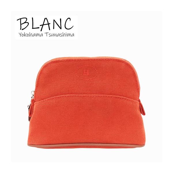 HERMES エルメス ボリードポーチ 15 ミニミニ キャンバス オレンジ  