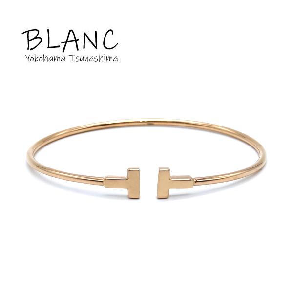 Tiffany & Co. ゴールド バングル Tワイヤーブレス ナロータイプ ティファニーナロー ワイヤー ブレスレット 18K ゴールド
