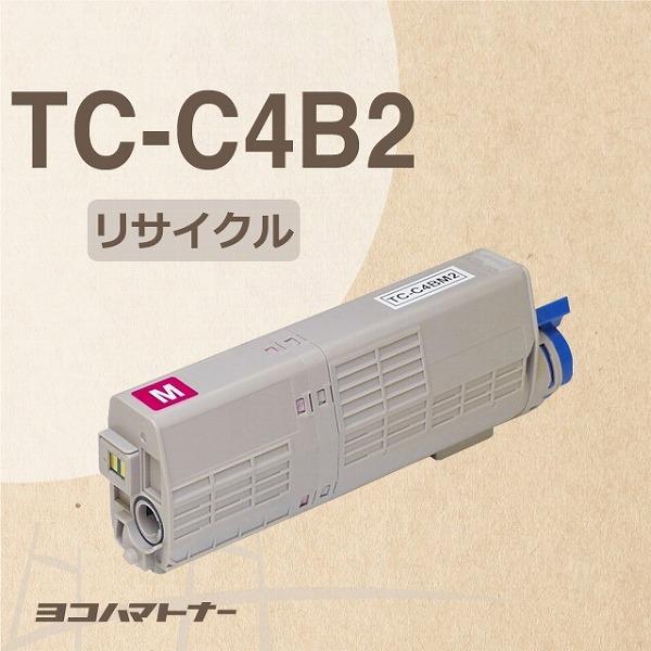 TC-C4BM2 （TCC4BM2） OKI用（沖電気用） 日本製重合粉砕パウダー トナーカートリッジ TC-C4BM2 マゼンタ  (TC-C4BM1の増量版） 互換トナー