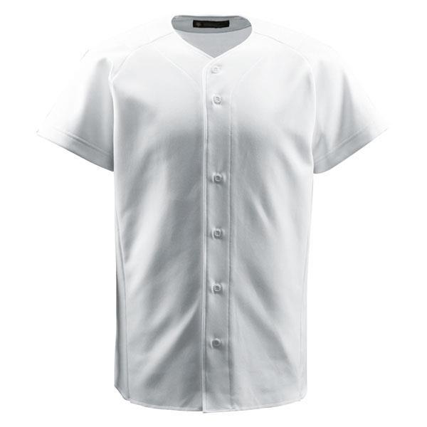 DESCENTE ヤキュウ ソフト ジュニアフルオープンシャツ 16SS Sホワイト ヤキュウユニホーム(jdb1011-swht)