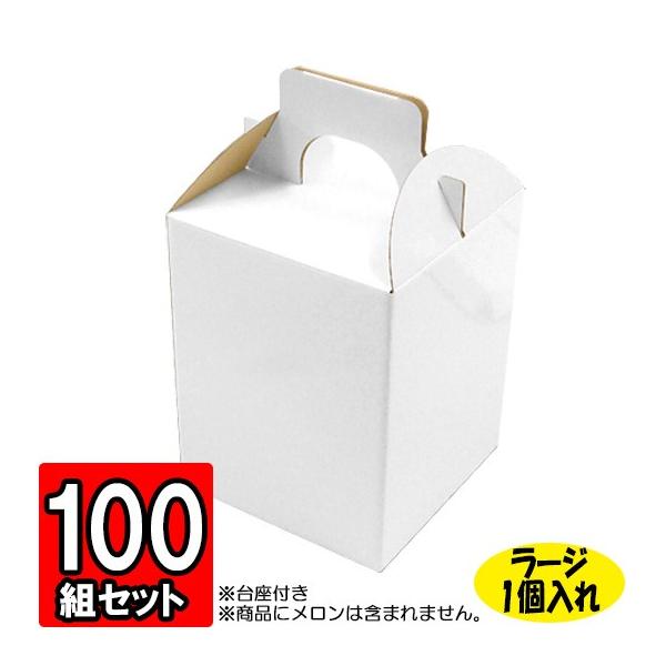 横井パッケージ メロン用 ギフト箱 メロン箱 白つやあり ラージサイズ1個入れ L50セット
