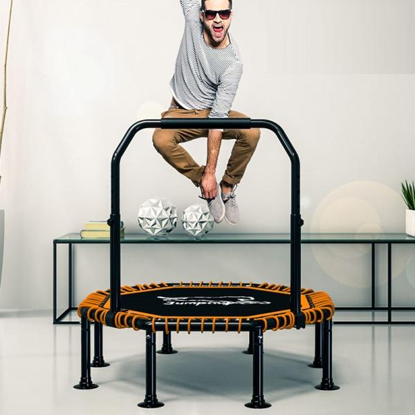 限定価格セール トランポリン 手すり付き 折りたたみ式トランポリン 収納便利 室内用トランポリン 家庭用 子供用 大人用 兼用 耐荷重400kg Jump07 Www Greenworms Org