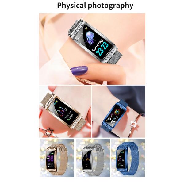 レディーススマートブレスレット 運動腕時計 スマートウォッチ 3カラー 女性腕時計 多機能 Gps 万歩計 血圧計 F28 Doctorgreensurgical Com Au