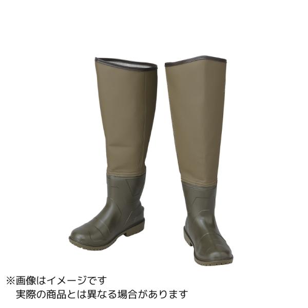 ●大阪漁具 PROX●商品名：自立ニーハイウェダー●詳細ベルトいらずのニーハイ丈ウェダー膝上丈のニーハイウェダー。自立型の生地を採用し、ベルトがなくてもズレ落ちずブーツ感覚での着用が可能。後ろを低くカットすることで膝を曲げやすく疲れにくいの...