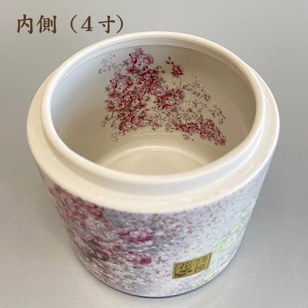 壷と花 骨壷 四季の花柄桜（しきのはながらさくら） 5寸/6寸/7寸
