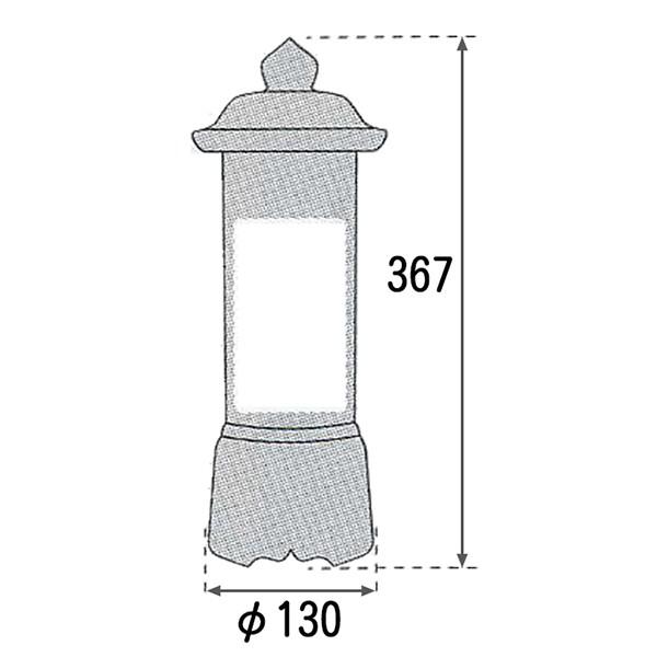 石のローソク立 1型標準型 1対2本セット 墓前ローソク立 蝋燭
